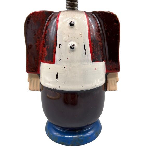 Antique Soldier Bobblehead Bank With Red Nose & Spring Neck - Picture 3 of 10